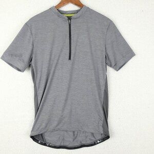 Diamond Back Cycling Jersey Mens Medium Gray Half Zip Short Sleeve Performance